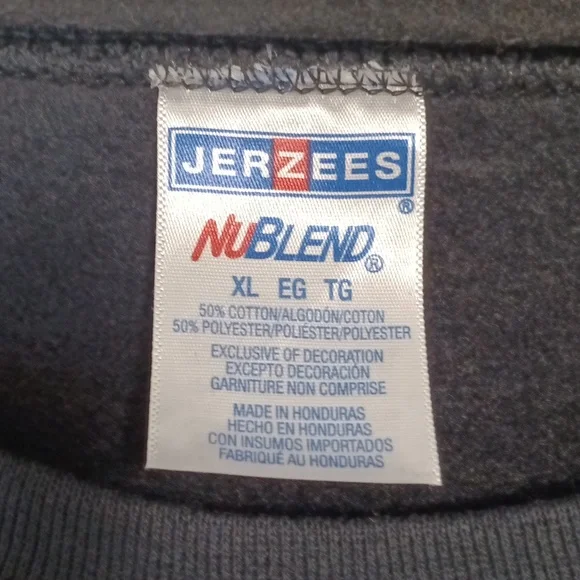 Jerzees XL Black Graphic Sweatshirt - Picture 3 of 3